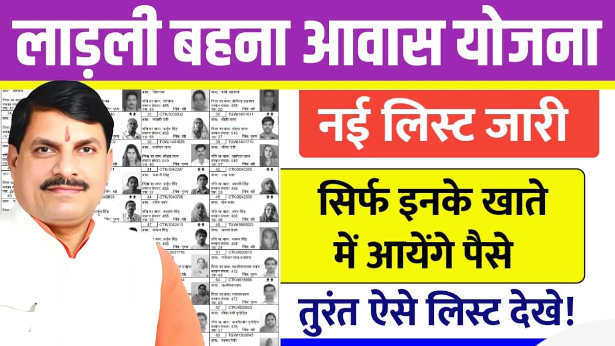 Ladli Behna Awas Yojana List 2025:योजना का उद्देश्य और खास बातें